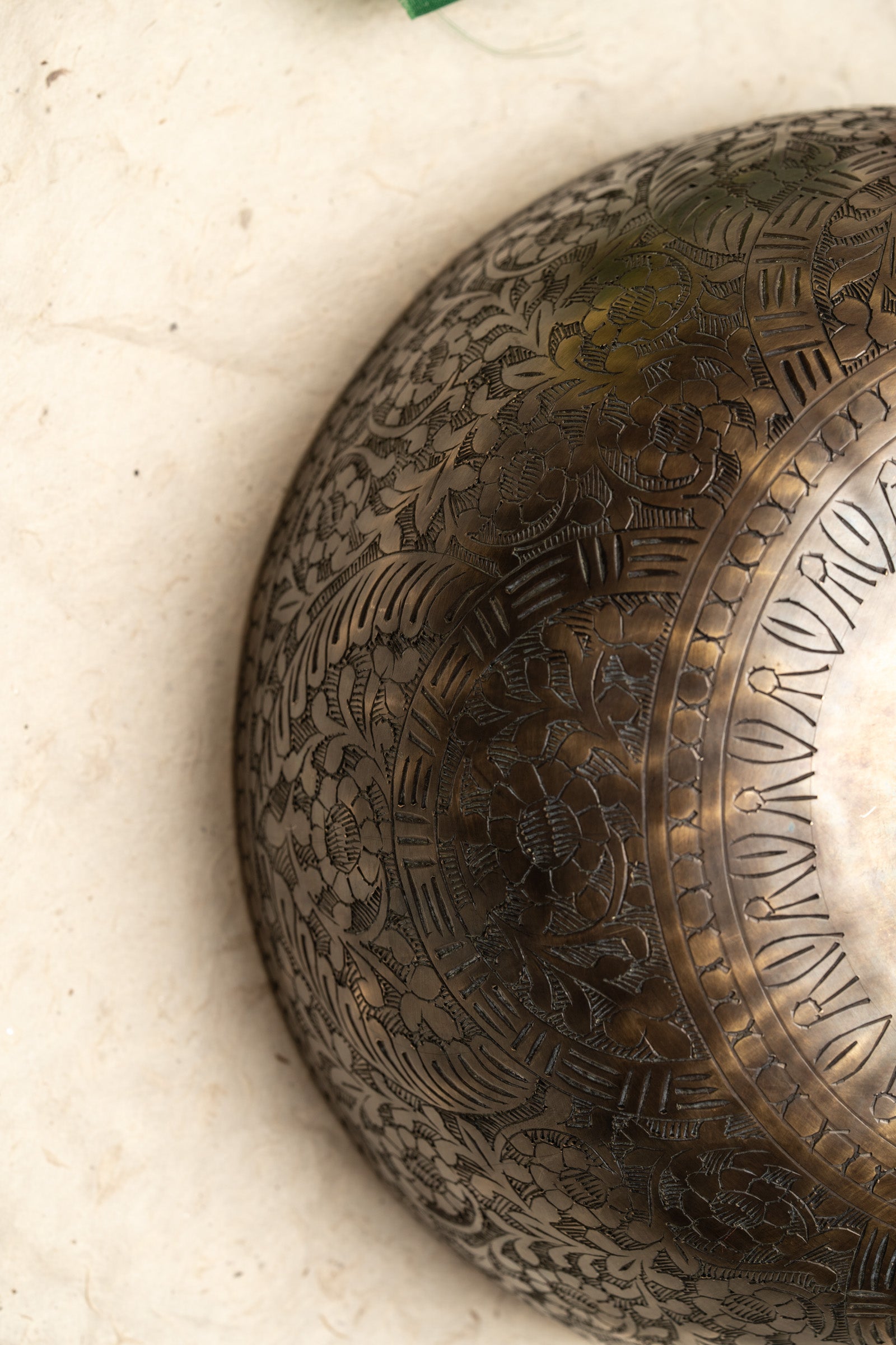 Antique Floral Singing Bowl for Sound Healing.
