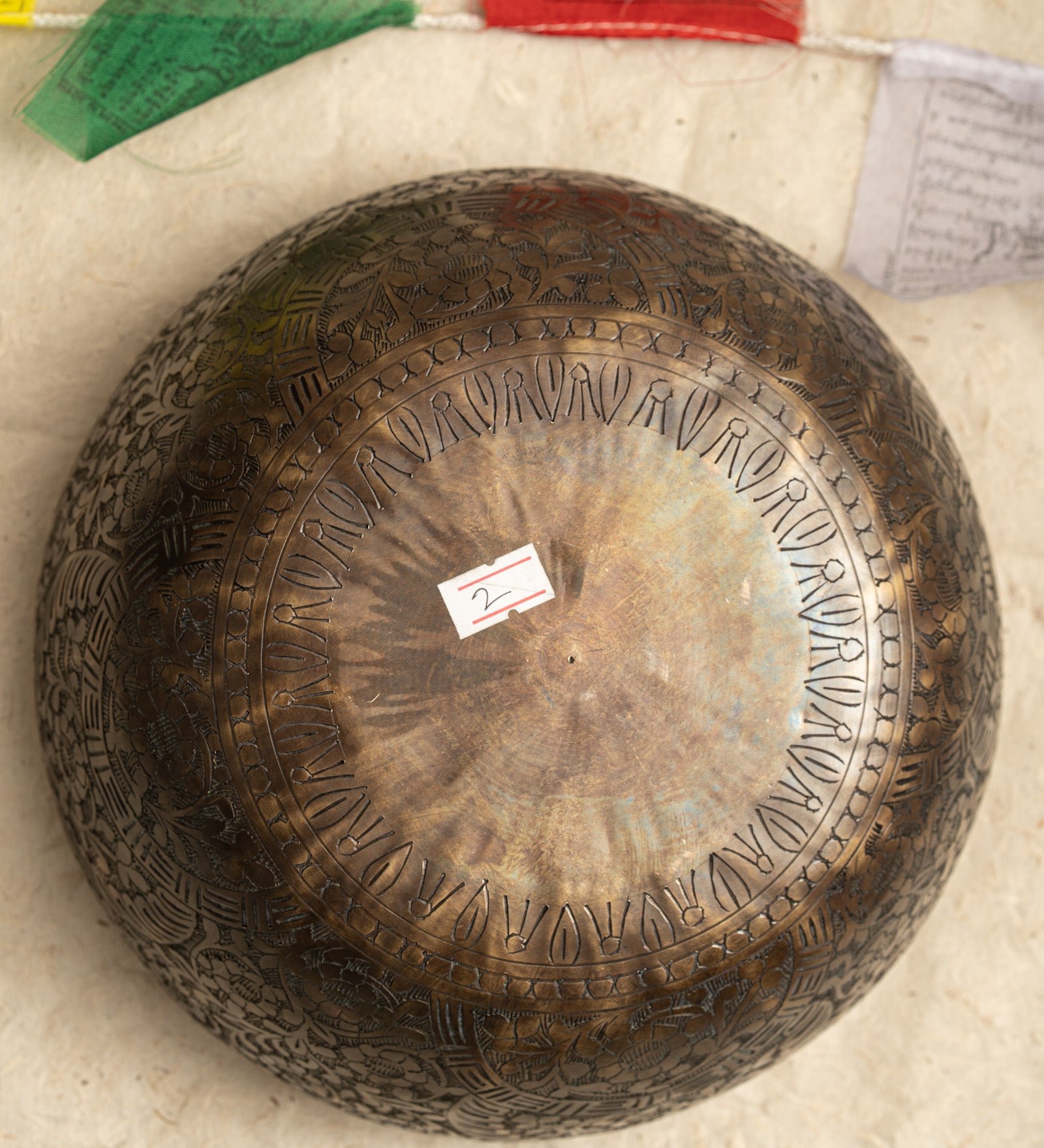 Antique Floral Singing Bowl for Sound Healing.