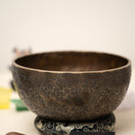 Antique Floral Singing Bowl for Sound Healing.