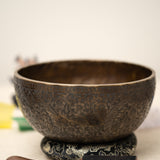 Antique Floral Singing Bowl for Sound Healing.