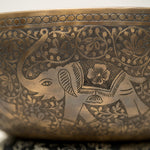 Antique Elephant Motif Singing Bowl - Tibetan Sound Healing Bowl