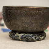  Lotus Singing Bowl - Antique Carved Bowl
