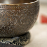  Lotus Singing Bowl - Antique Carved Bowl