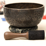 Antique Lotus Singing Bowl - Handcrafted Tibetan Bowl