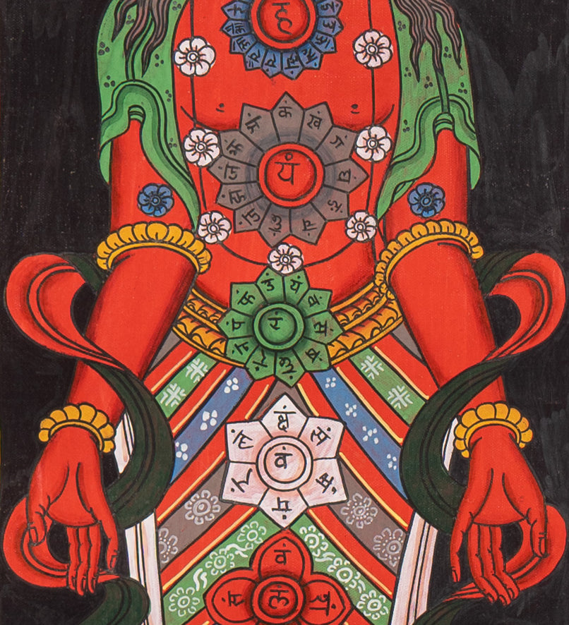 7 Chakra Figure - Handpainted Thangka Art