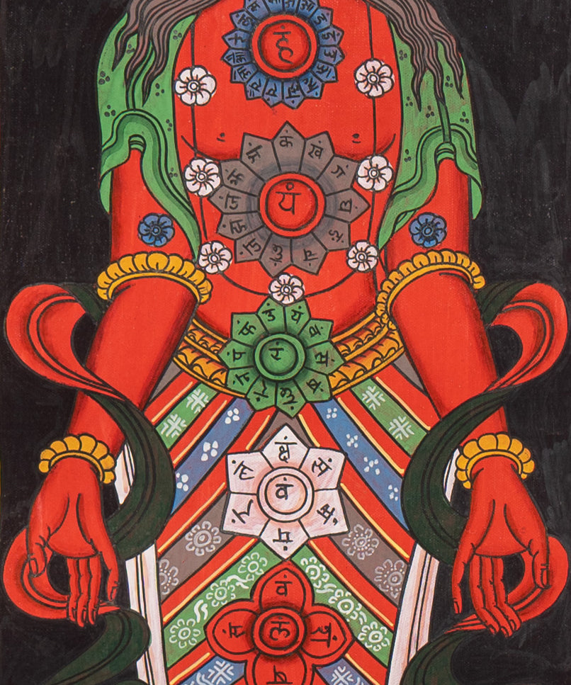7 Chakra Figure - Handpainted Thangka Art