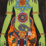 7 Chakra Human Thangka - Handpainted Art