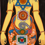 7 Chakra Human Thangka - Handpainted Art