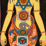 7 Chakra Human Thangka - Handpainted Art