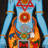 7 Chakra Human Thangka - Handpainted Art