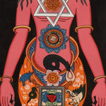 7 Chakra Human Thangka - Handpainted Art
