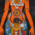 7 Chakra Human Thangka - Handpainted Art