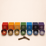 7 chakra singing bowl set for chakra balance and reiki
