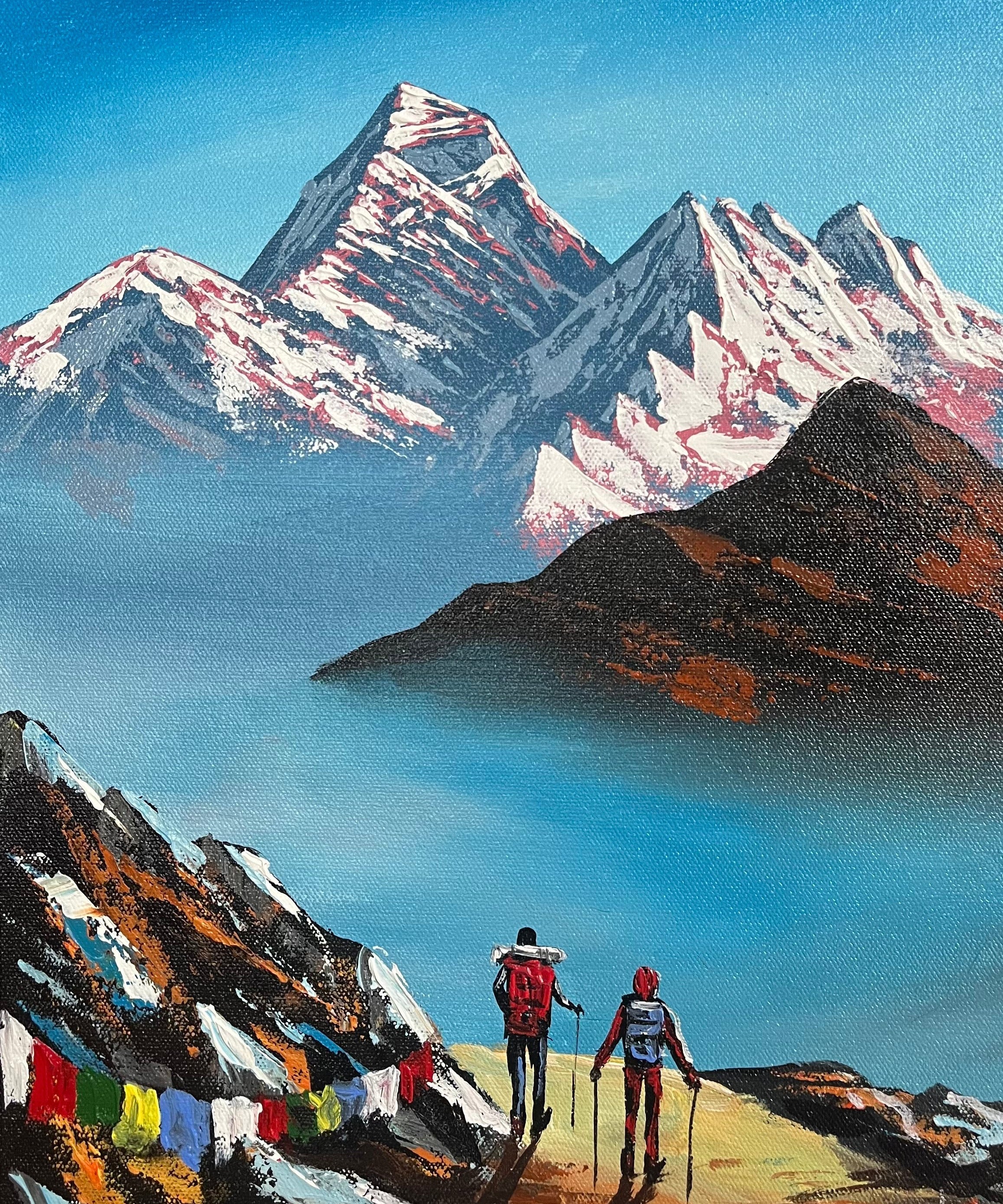 Oil Painting of Mt Everest