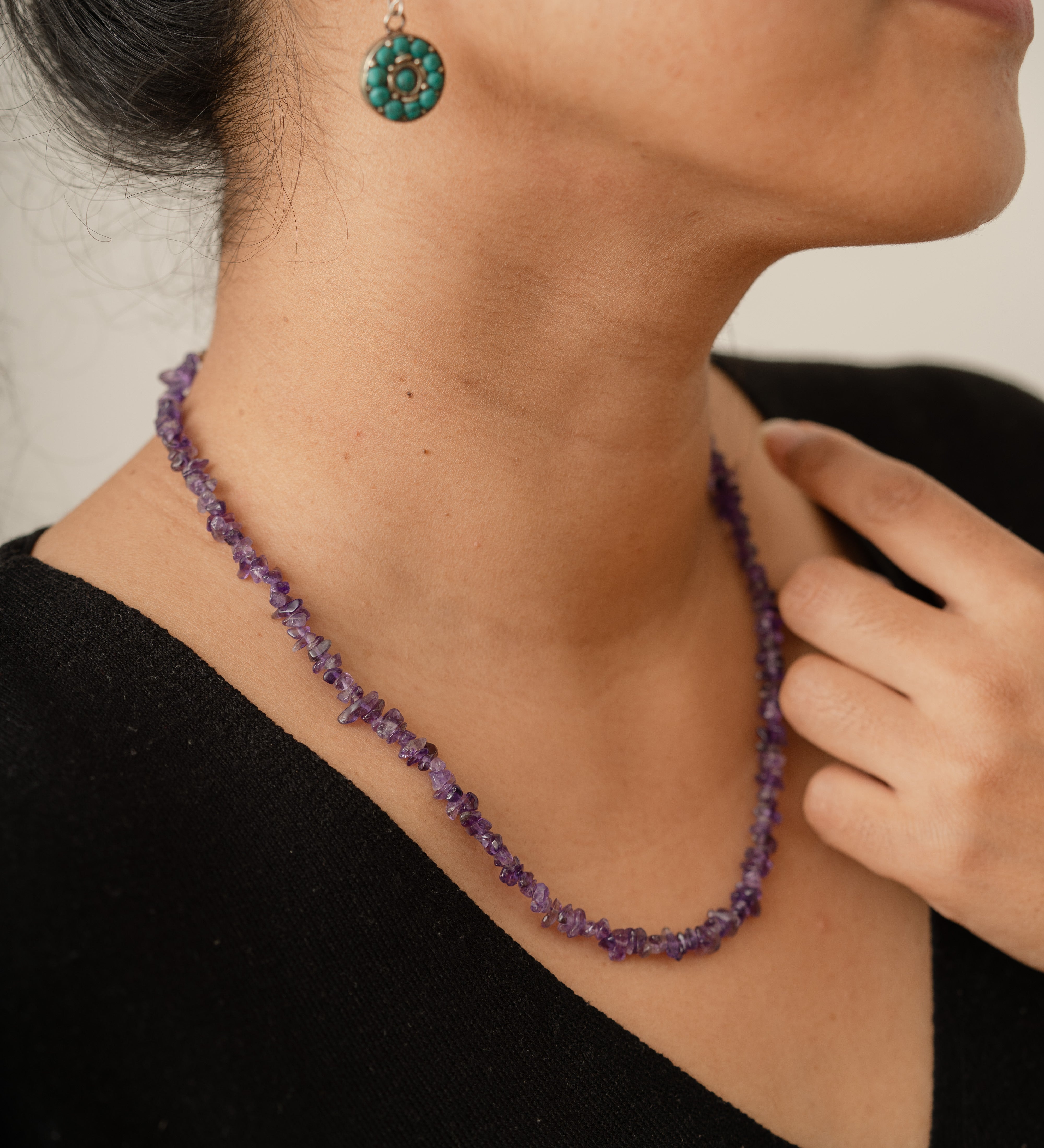 Amethyst Chip Necklace 