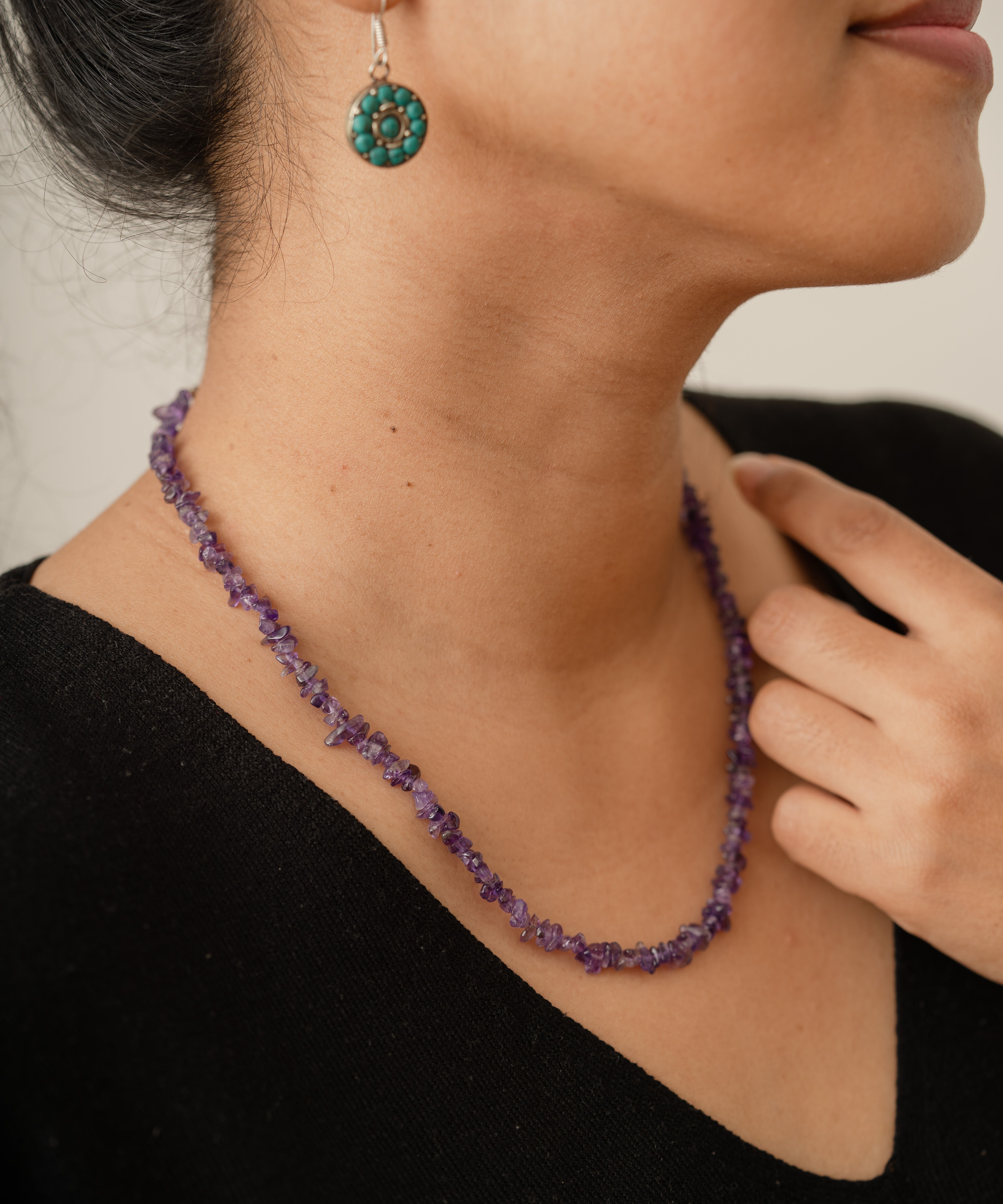 Amethyst Chip Necklace 
