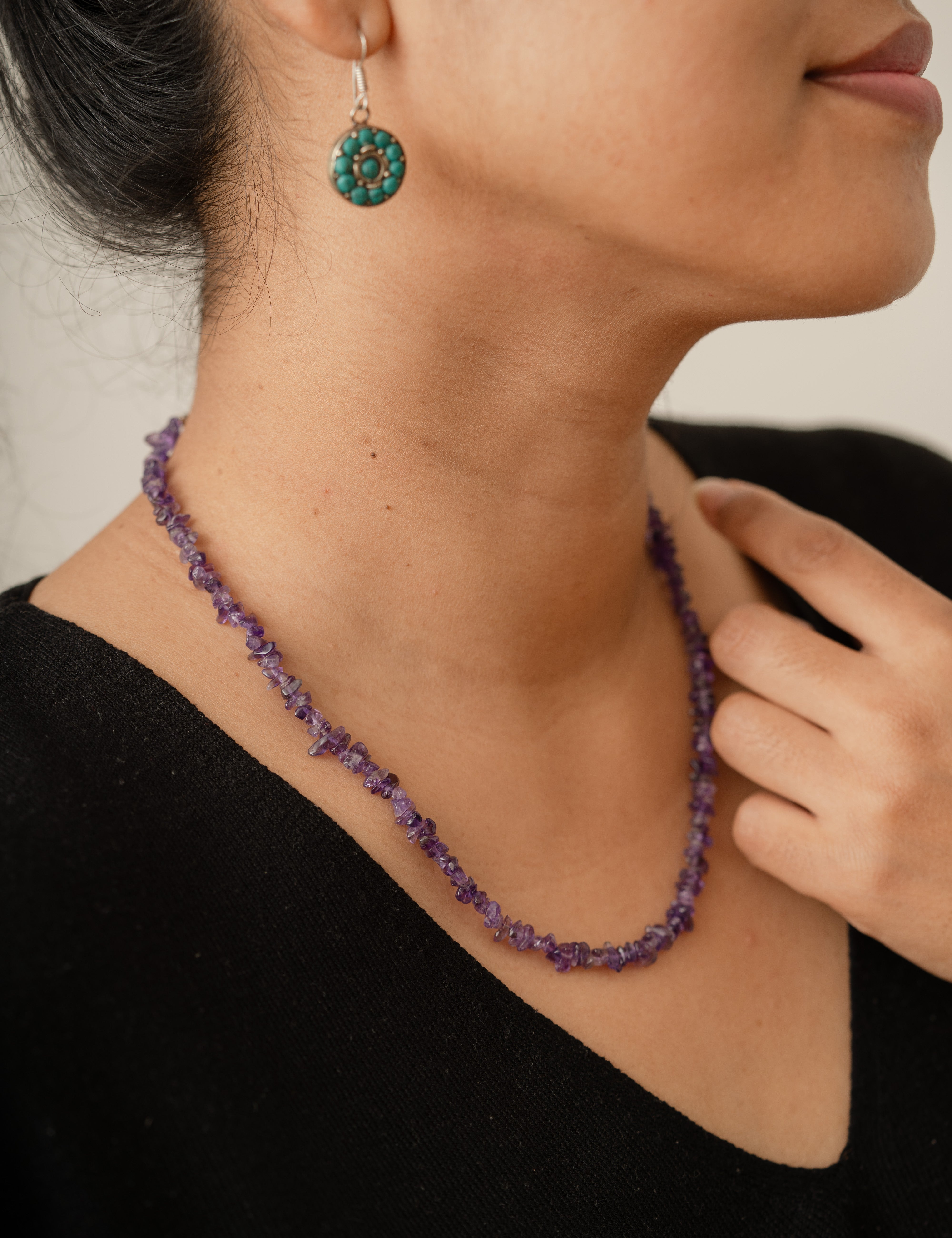 Amethyst Chip Necklace 