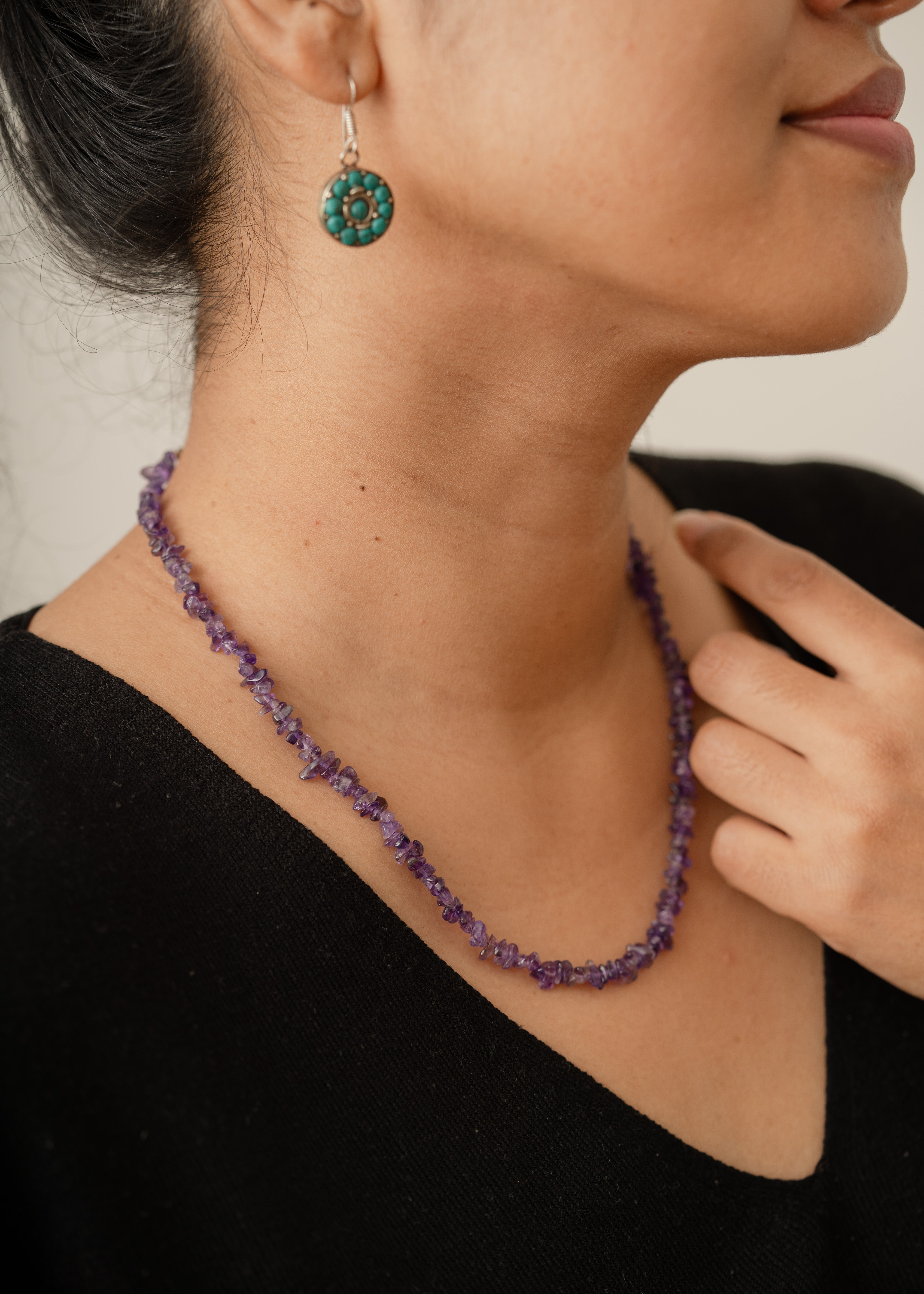 Amethyst Chip Necklace 