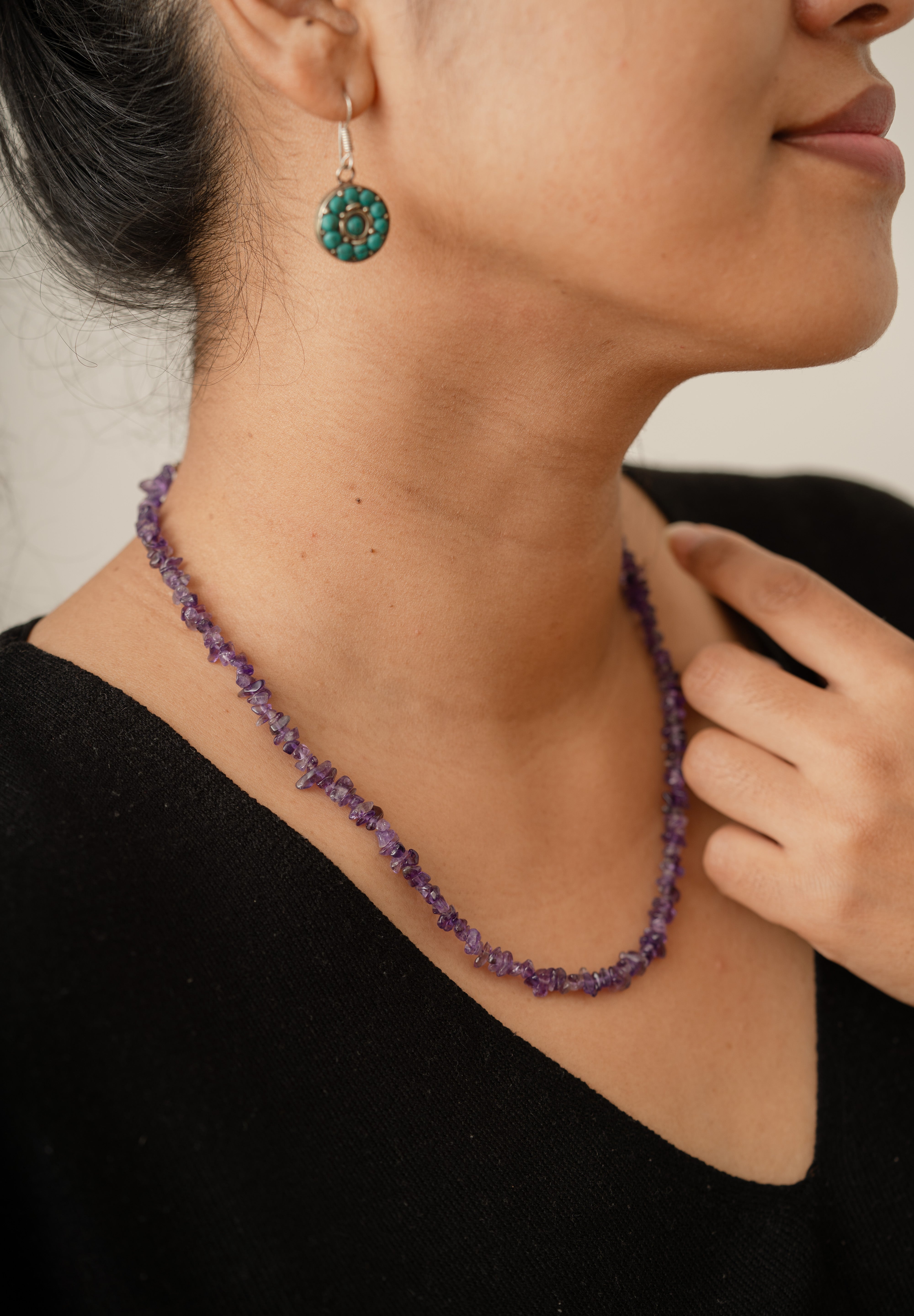 Amethyst Chip Necklace 