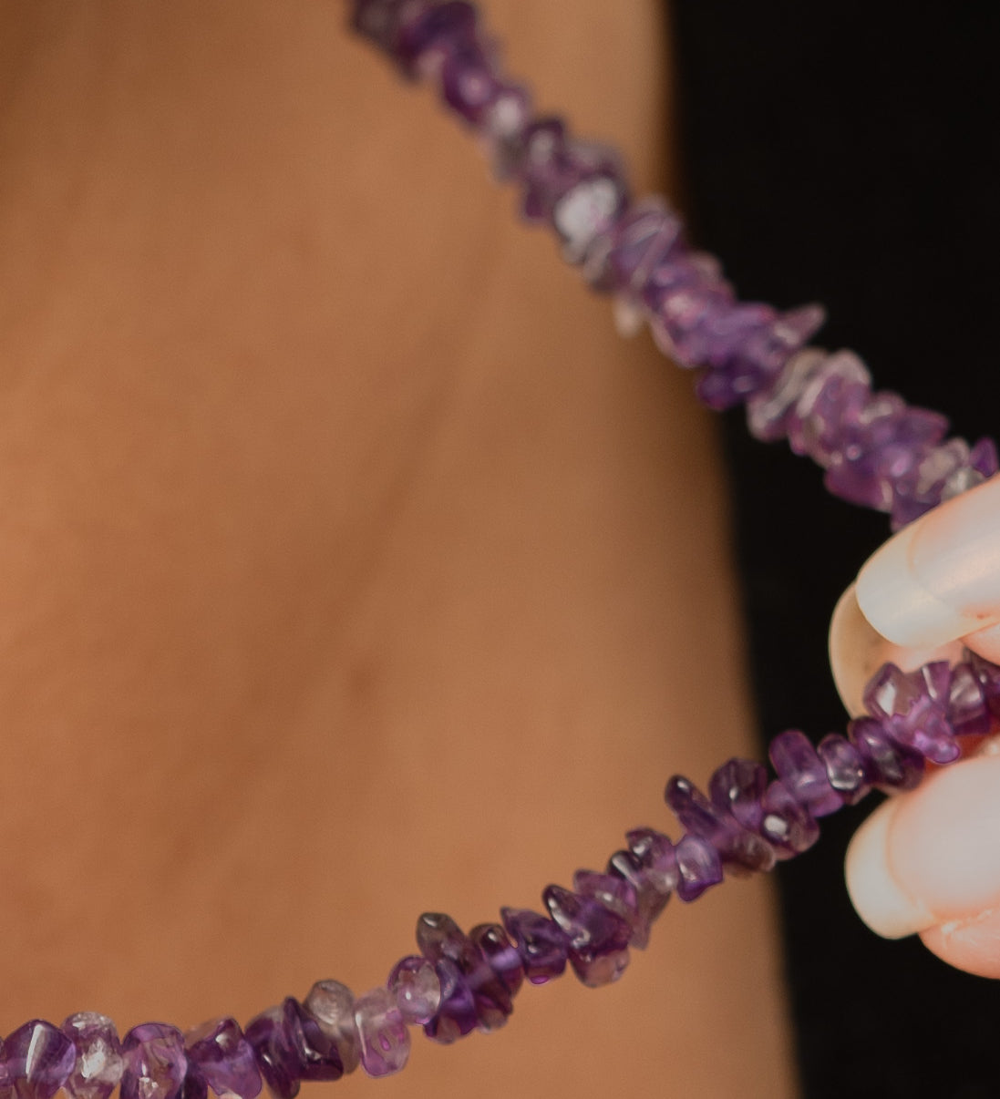 Amethyst Chip Necklace 