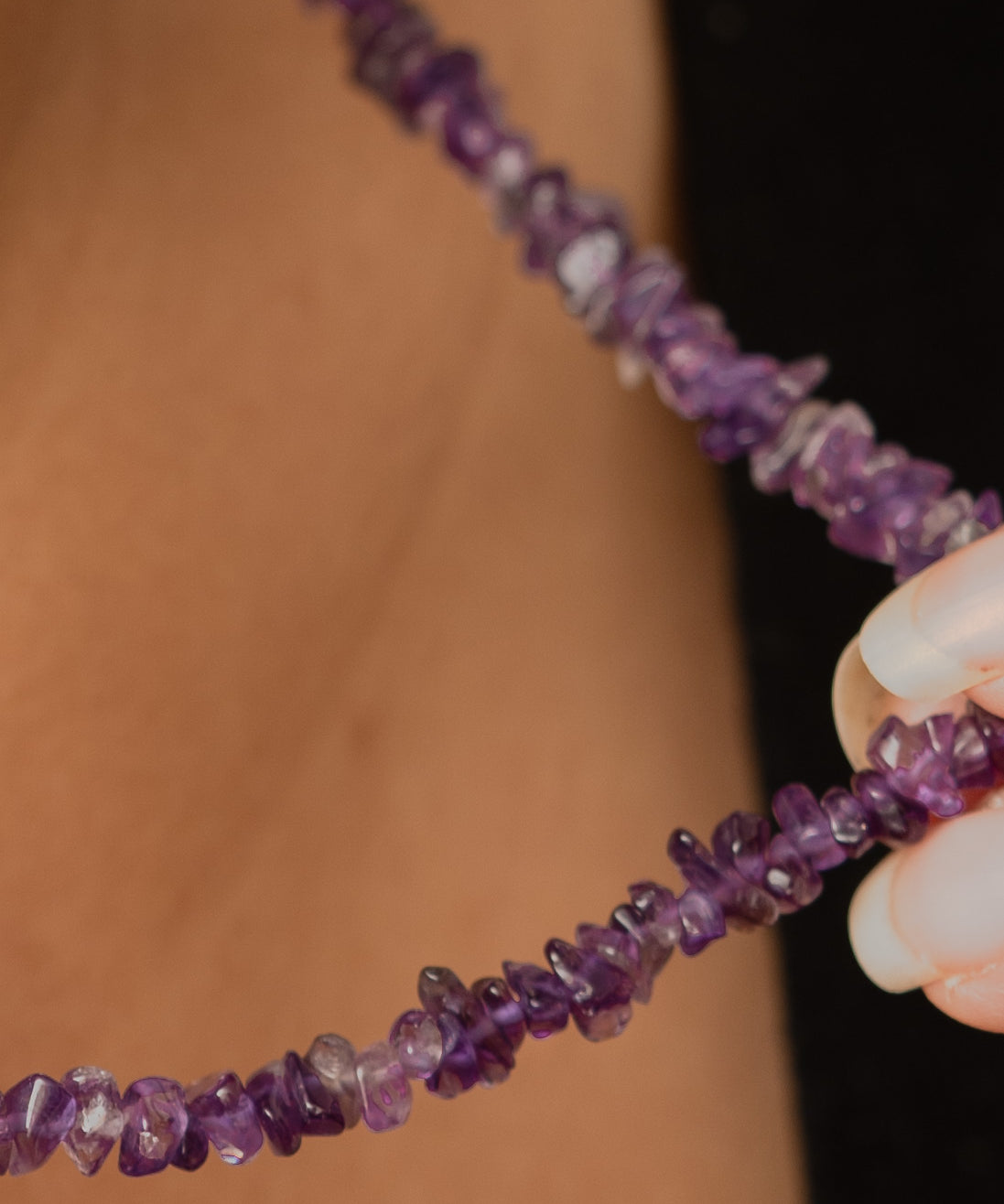 Amethyst Chip Necklace 