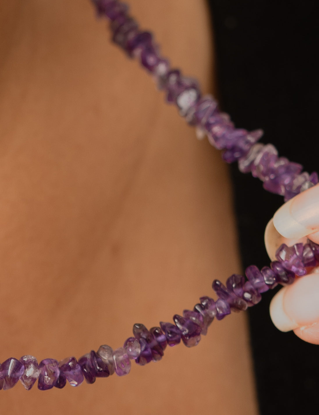 Amethyst Chip Necklace 