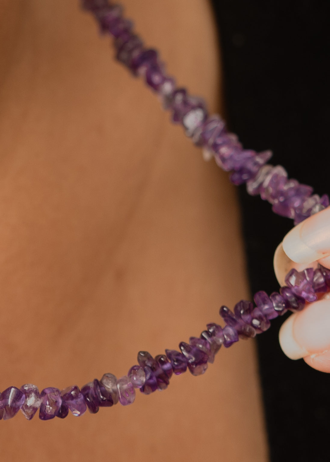 Amethyst Chip Necklace 