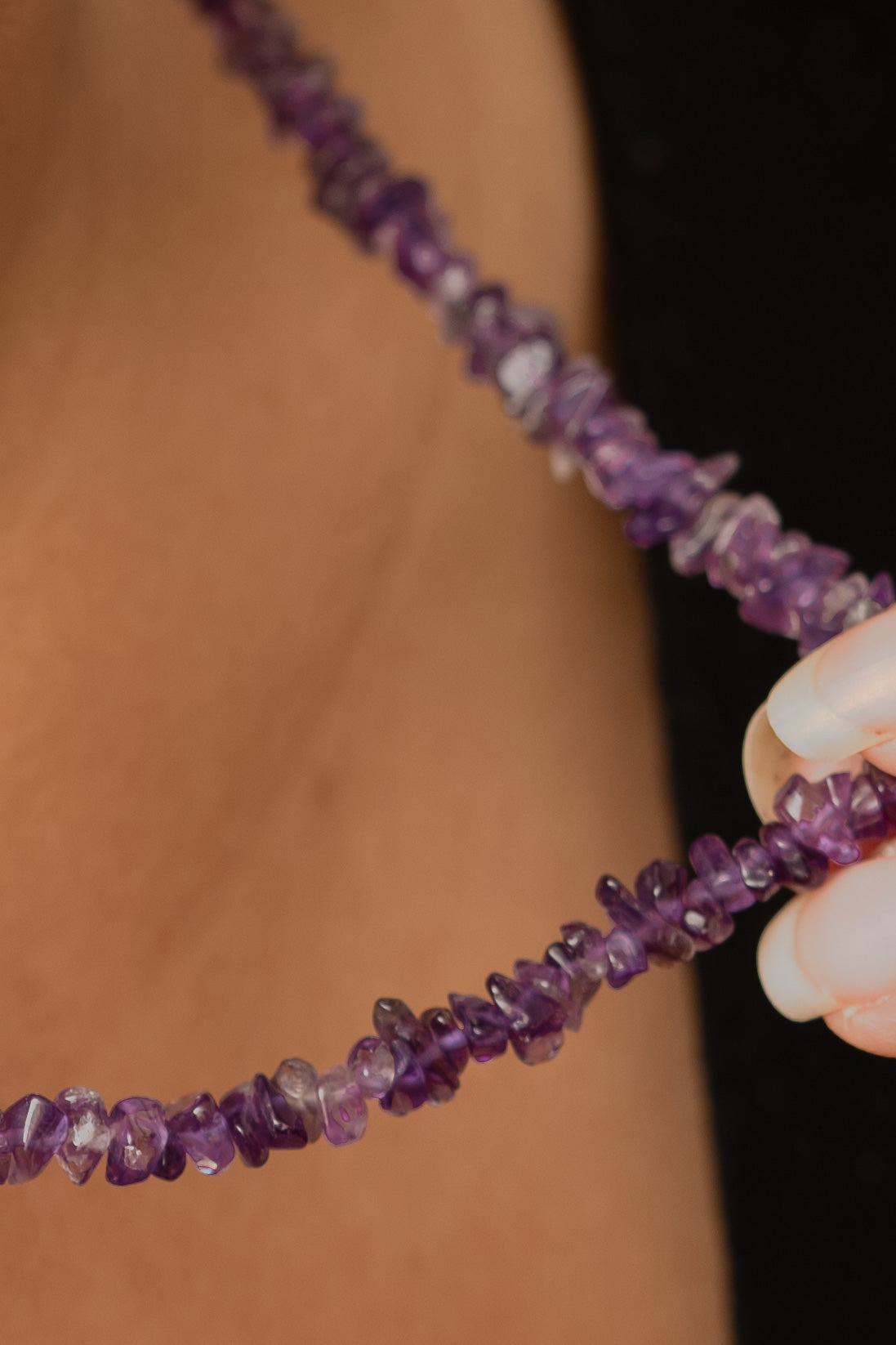 Amethyst Chip Necklace 