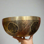 Amitabha Buddha Carved Singing Bowl - Tibetan Bowl for Sound Healing