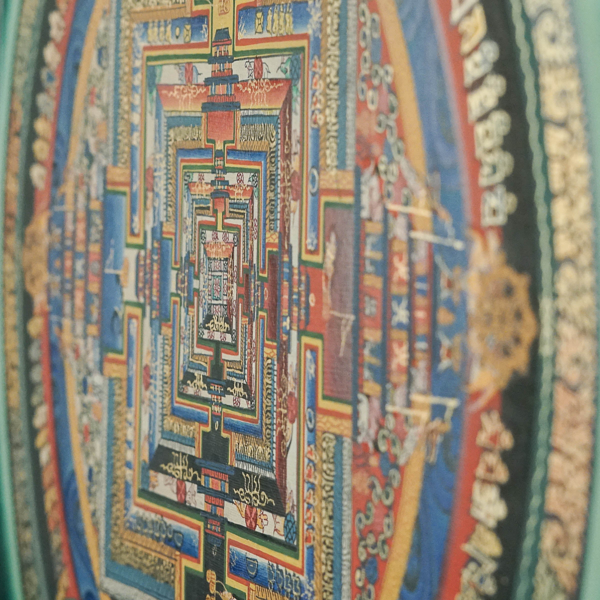 Kalchakra Mandala Antique Thangka Painting \Antique Thangka
