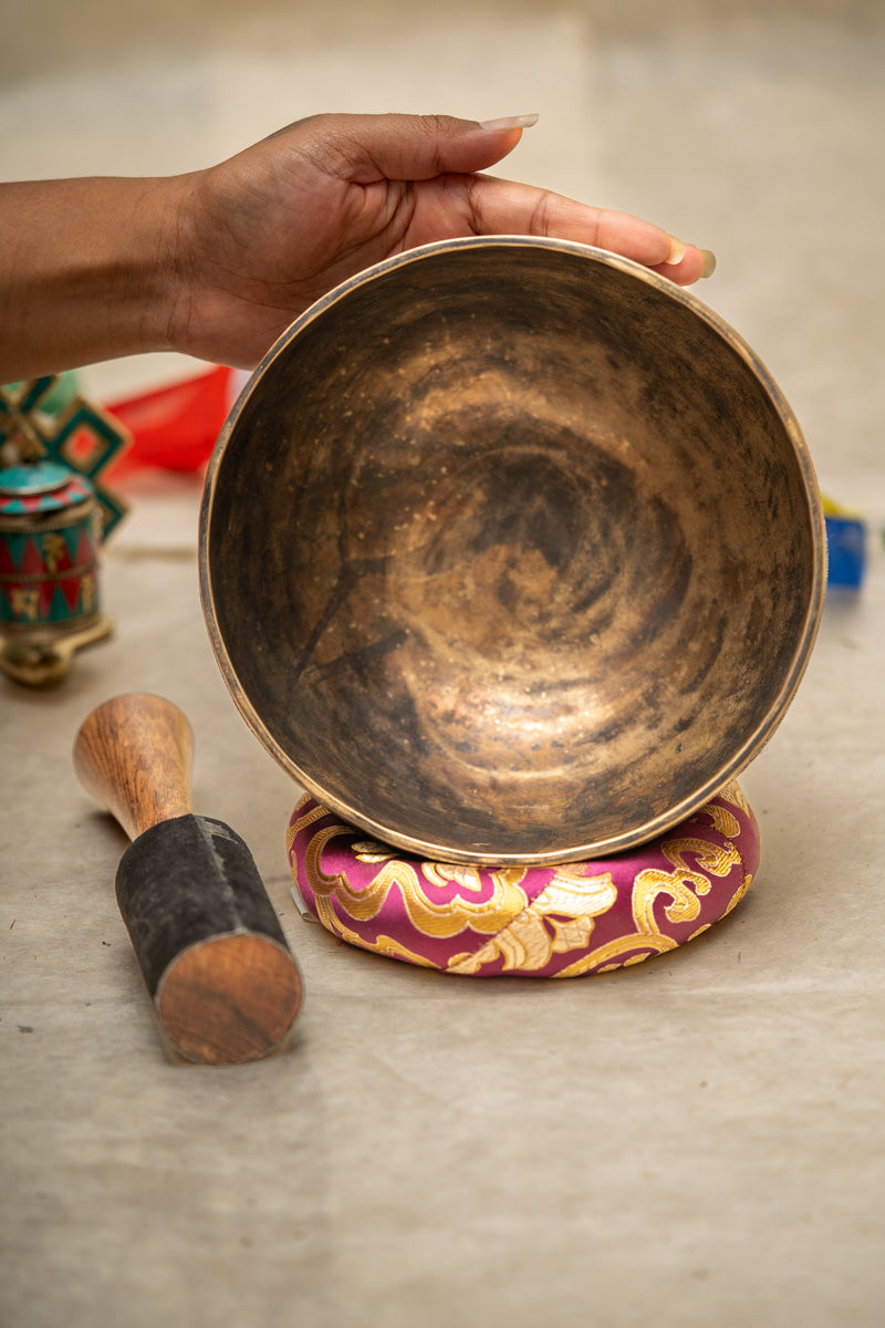 Antique Singing Bowl - Handcrafted bowl for sound healing