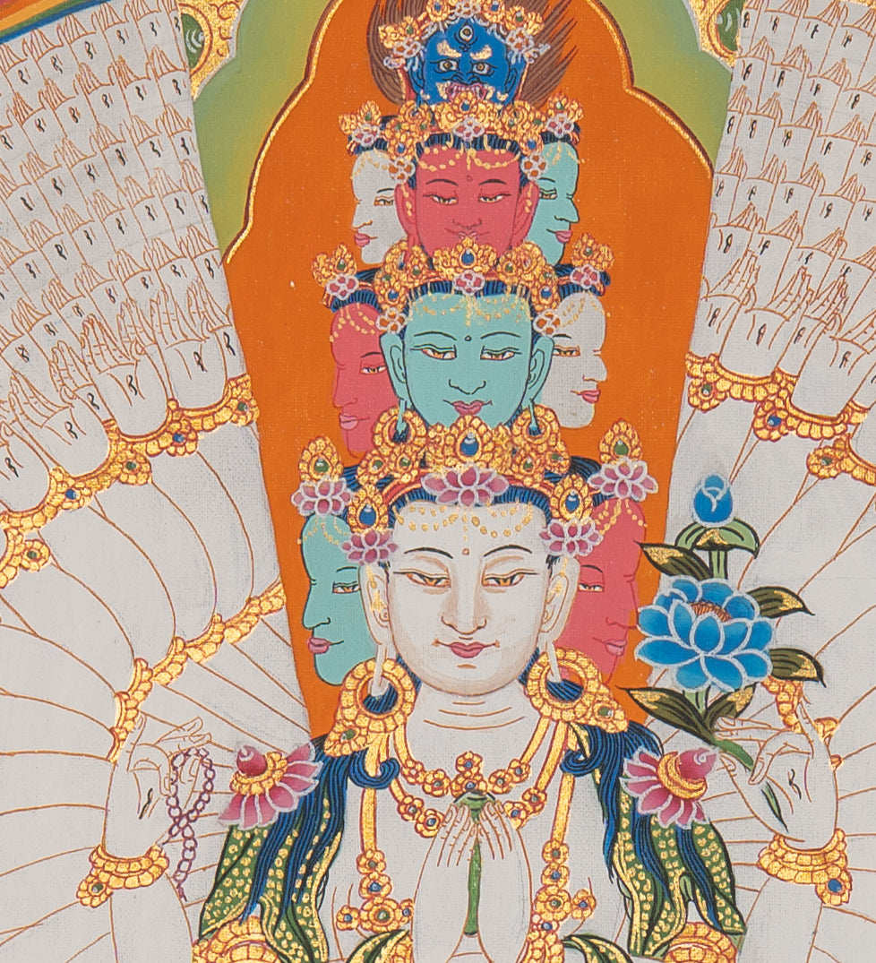 1000-Armed Avalokiteshvara - Handpainted Thangka Art