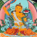 Avalokiteshvara Mandala Thangka with Lapis Stone Pigments