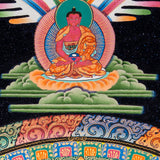 Avalokiteshvara Mandala Thangka with Lapis Stone Pigments