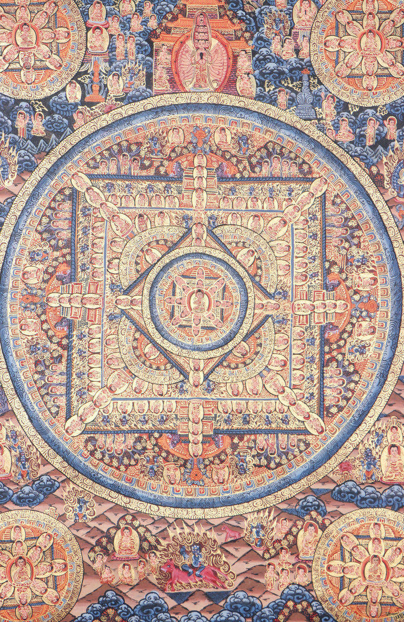 Buddha Mandala Thangka is for one progress in their spiritual journey.
