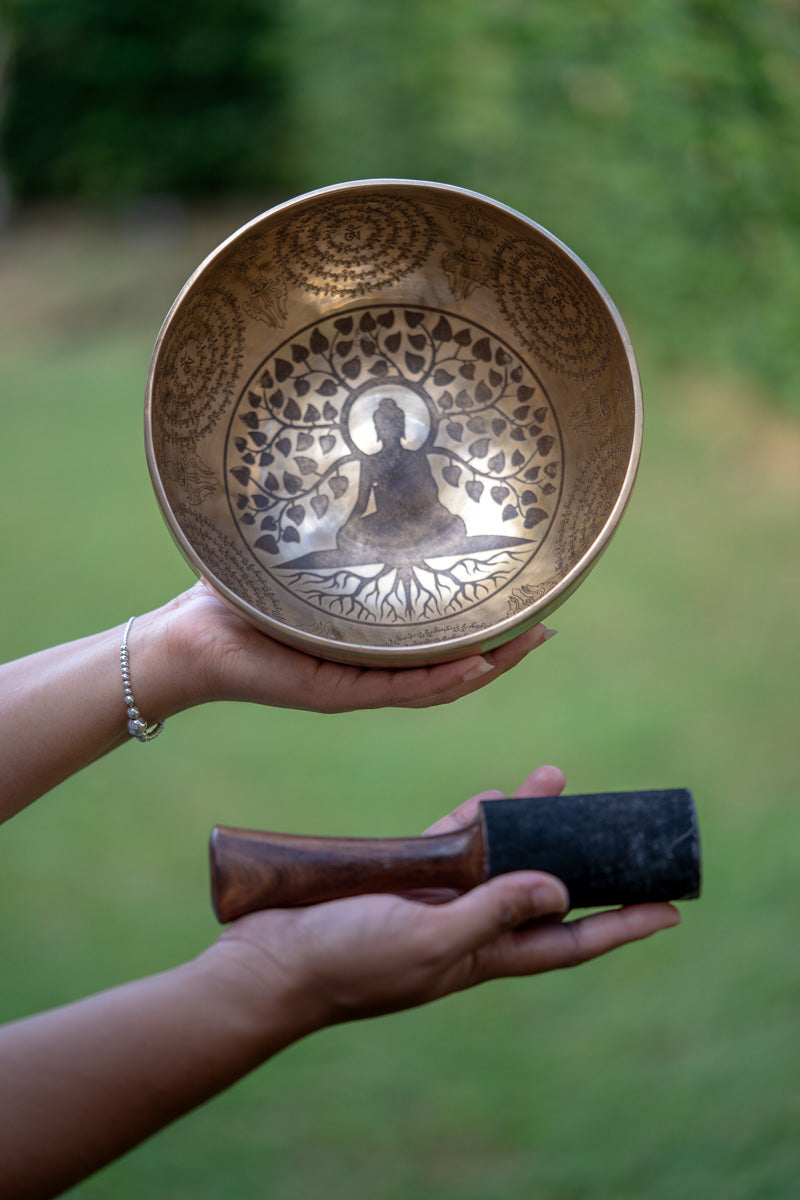 Buddha Tree Singing Bowl for meditation.
