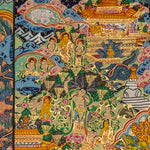 Tibetan Buddha Life Thangka - Handpainted Art
