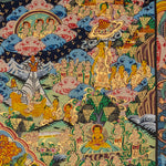 Tibetan Buddha Life Thangka - Handpainted Art
