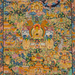 Tibetan Buddha Life Thangka - Handpainted Art