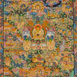 Tibetan Buddha Life Thangka - Handpainted Art