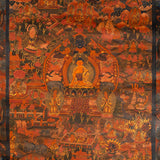 Antique Buddha Life Thangka - Handpainted Art