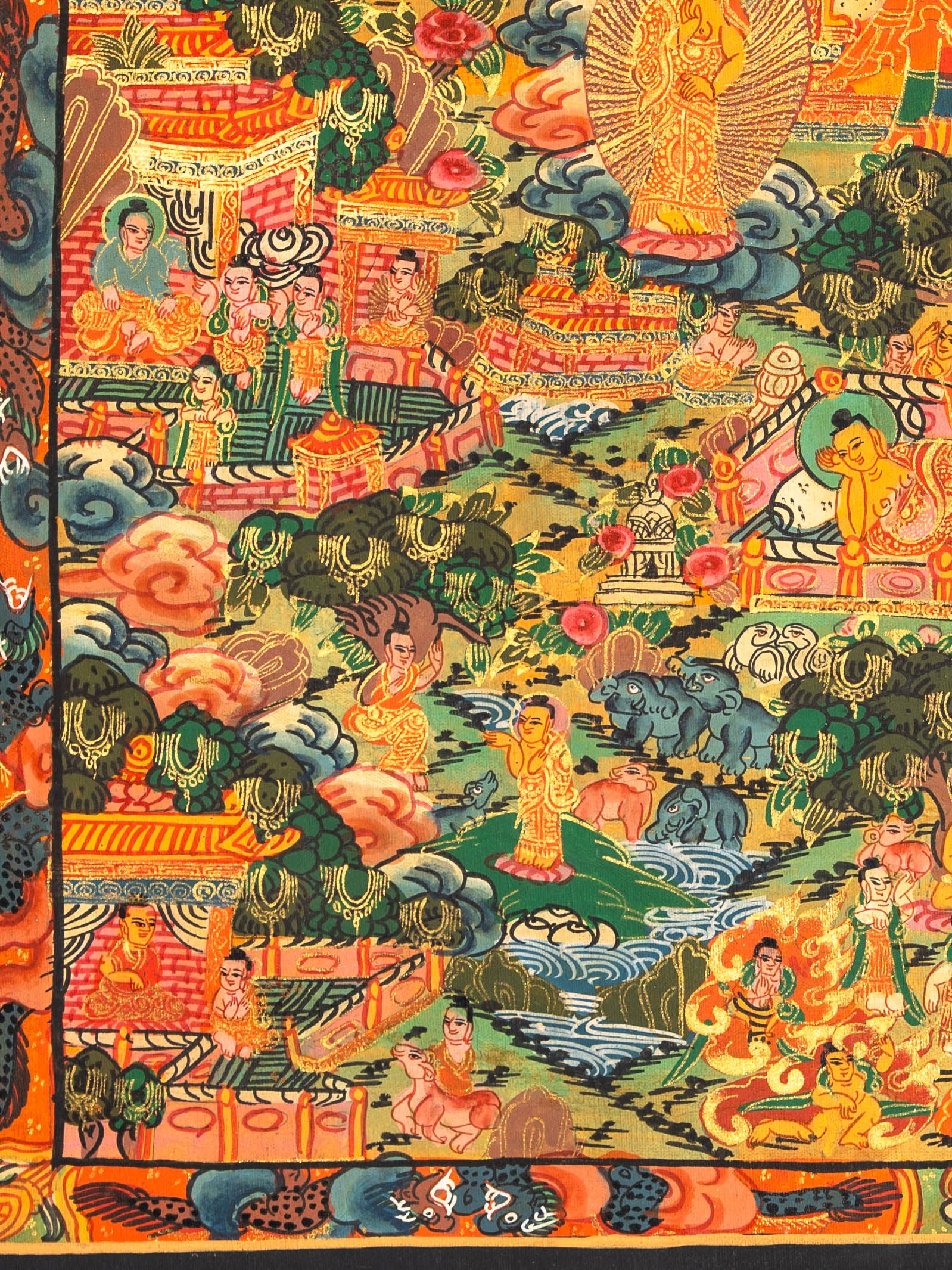 Buddha Life Thangka - Sacred Painting