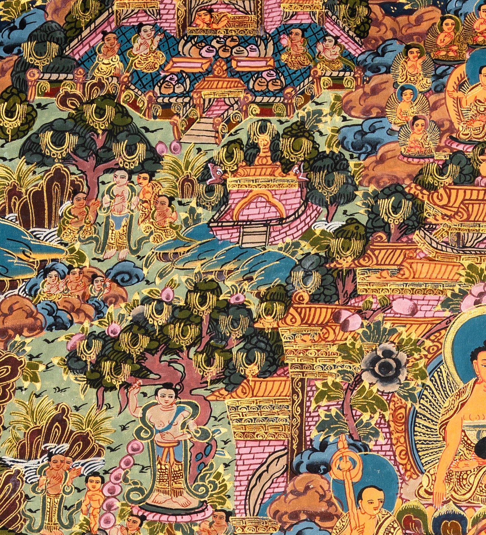 The Life of Buddha – Sacred Thangka Art