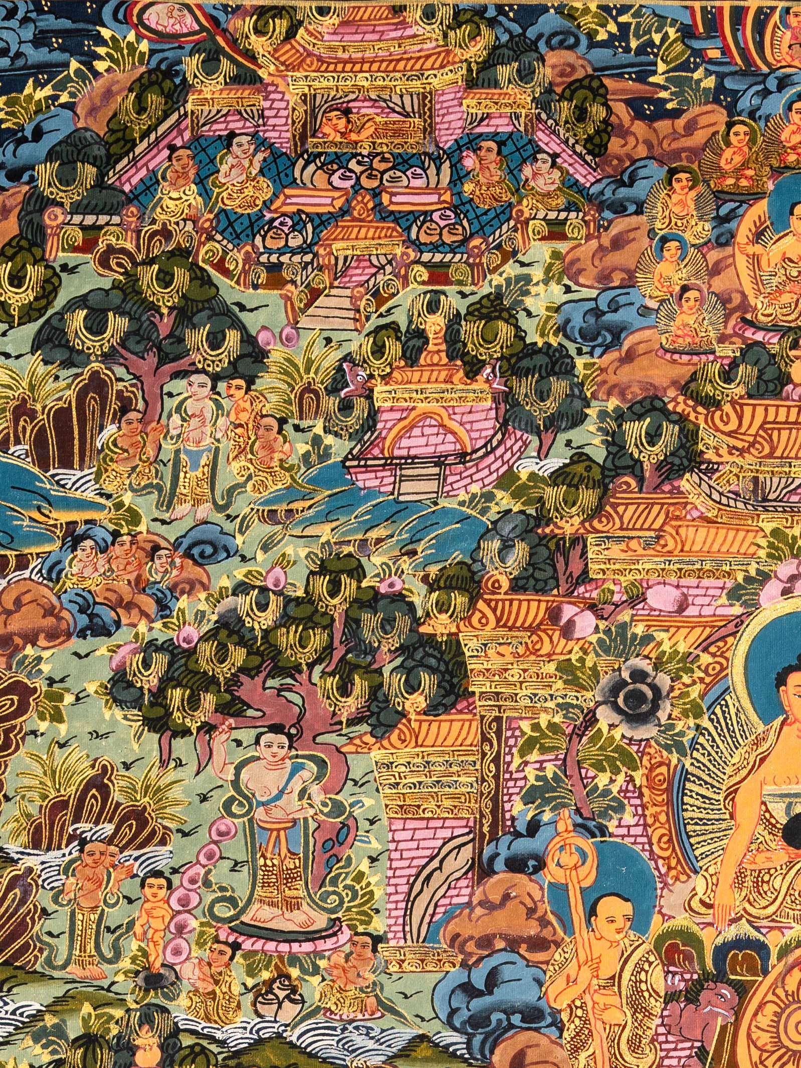 The Life of Buddha – Sacred Thangka Art