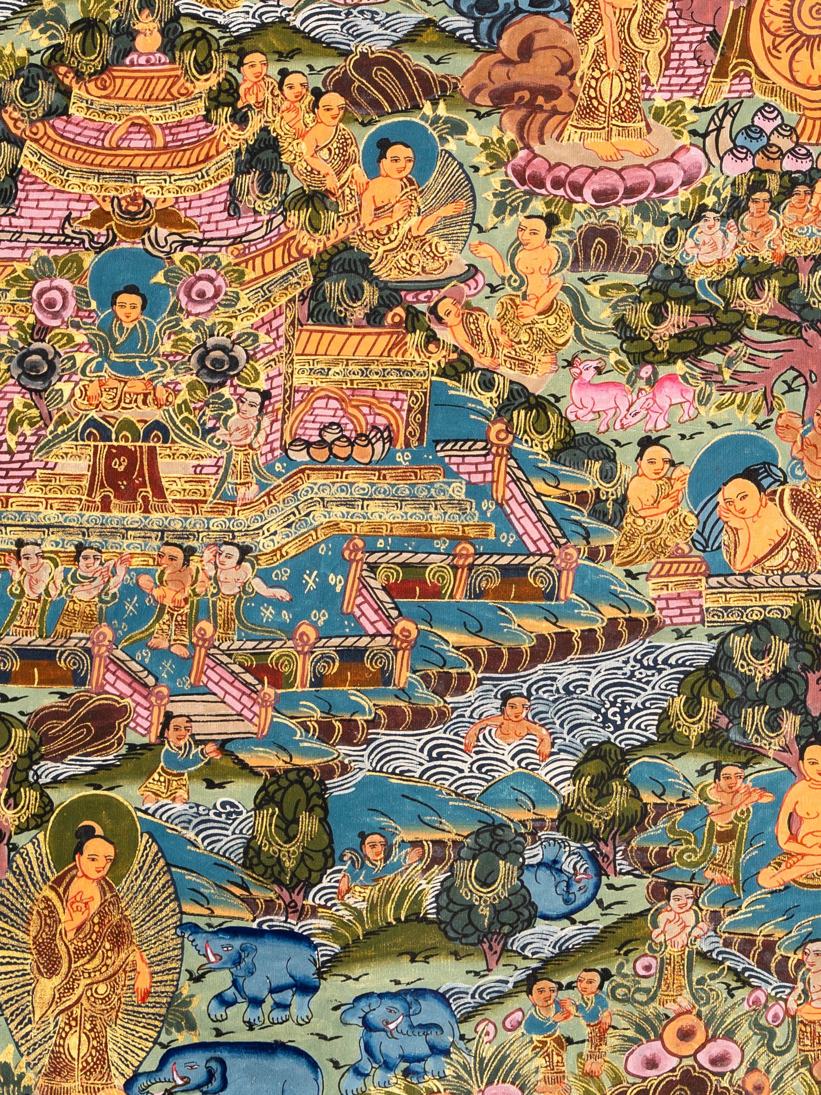 The Life of Buddha – Sacred Thangka Art