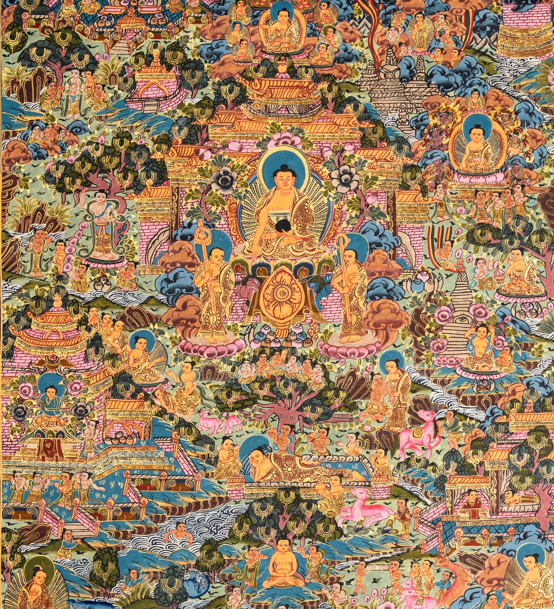 The Life of Buddha – Sacred Thangka Art