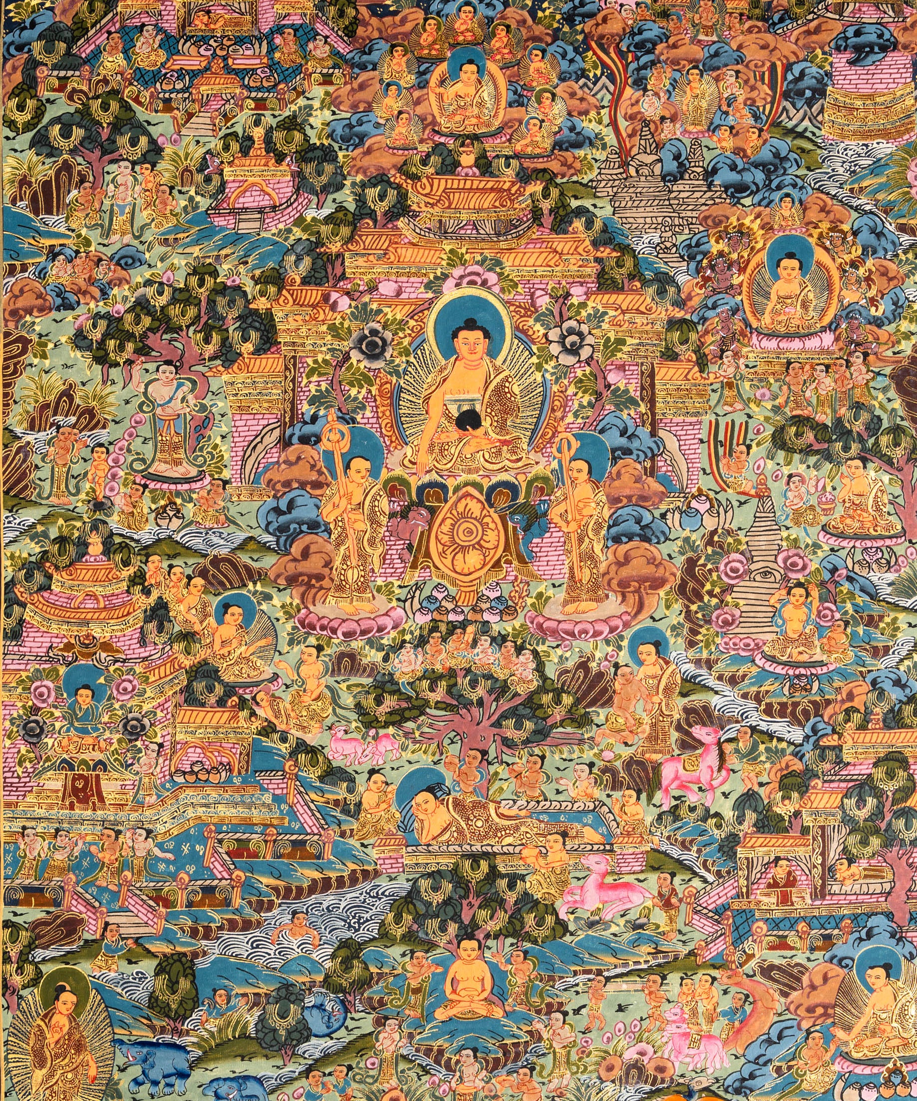 The Life of Buddha – Sacred Thangka Art