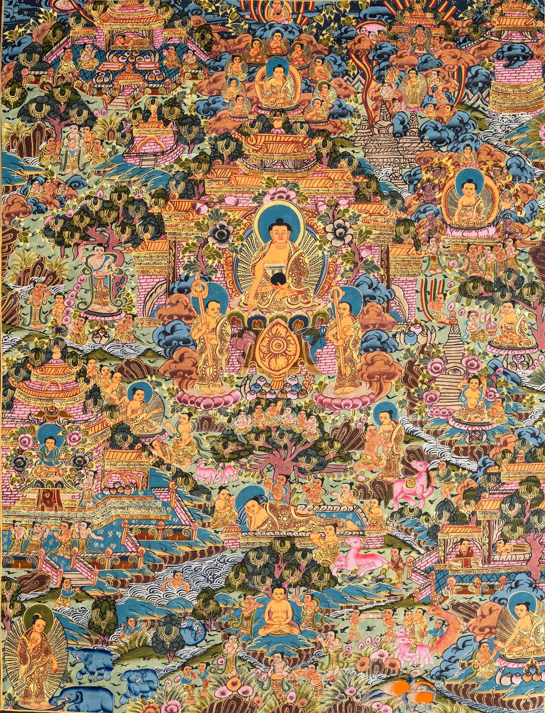 The Life of Buddha – Sacred Thangka Art