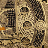 Buddha Mandala Thangka Painting - Tibetan art on Black and Gold