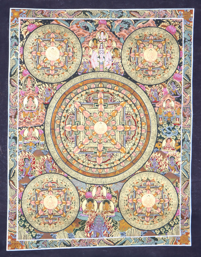  Buddha Mandala Thangka serves as a visual portal to the enlightened realms.